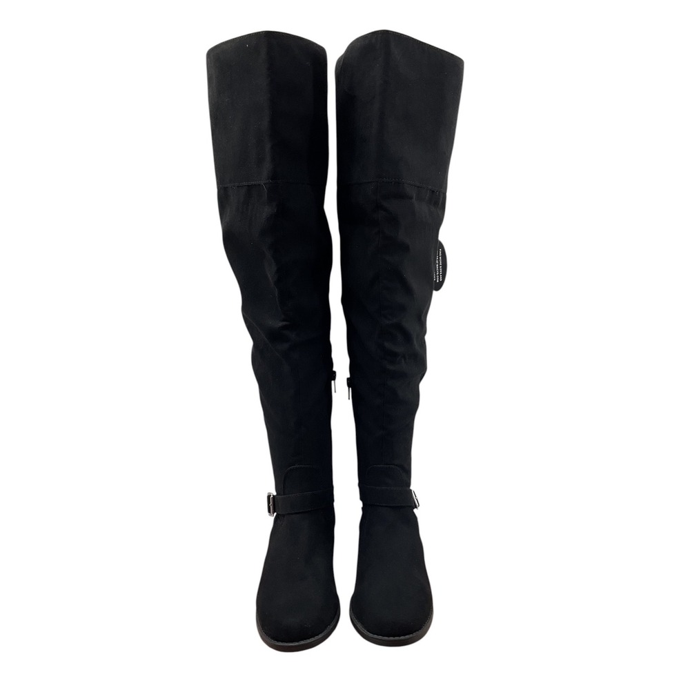 Sun + Stone Anyaa Black Over The Knee Wide Calf Boots Womens 7.5M F42199 - Picture 2 of 9